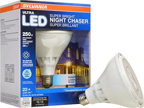 Sylvania 79479 Dimmable Led Bulb, 26 W, 120 V, 2400 Lumens, 5000 K, CRI 82, 4-3/4 in Dia X 5.09 in L, 1 Count (Pack of 1), Day Light