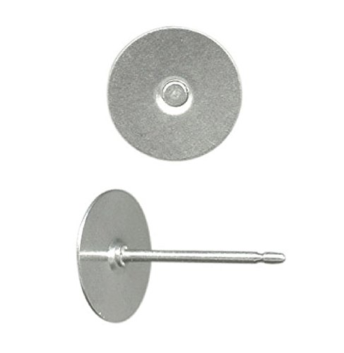 Titanium earring supplies,80 pcs.40- 8mm (large)pad posts and 40 pcs. stainless backs,hypoallergenic jewelry