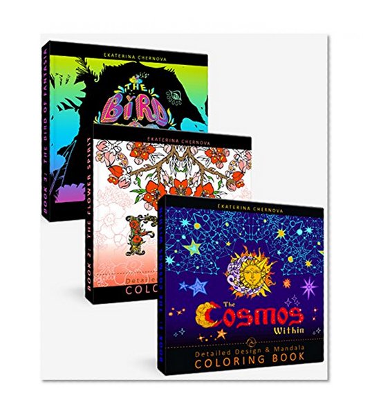 Coloring Book Set: 3 in 1. Detailed Design And Mandala Coloring Series Book Bundle