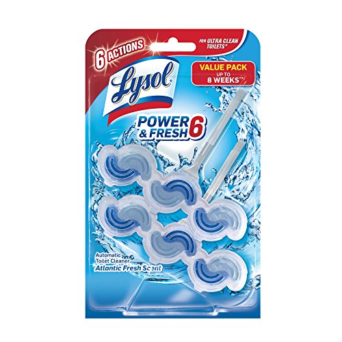 Book Cover Lysol Power & Fresh 6 Automatic Toilet Bowl Cleaner, Atlantic Fresh, 1ct