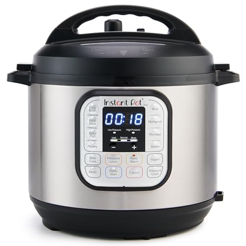 Book Cover Instant Pot Duo 7-in-1 Electric Pressure Cooker, Slow Cooker, Rice Cooker, Steamer, Sauté, Yogurt Maker, Warmer & Sterilizer, Includes App With Over 800 Recipes, Stainless Steel, 8 Quart