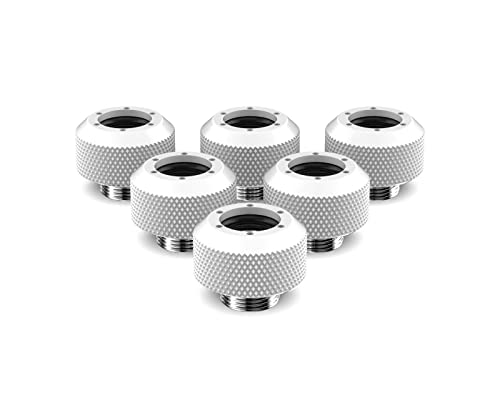 PrimoChill 1/2in. Rigid RevolverSX Series Fitting - 6 Pack - Sky White
