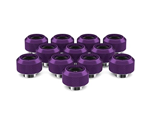 PrimoChill 1/2in. Rigid RevolverSX Series Fitting - 12 Pack - Candy Purple