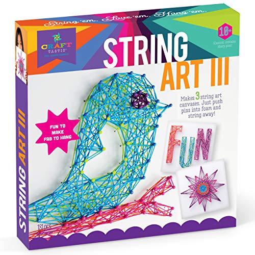 Book Cover Craft-tastic DIY String Art â€“ Craft Kit for Kids â€“ Everything Included For 3 Fun Arts & Crafts Projects â€“ Bird Series