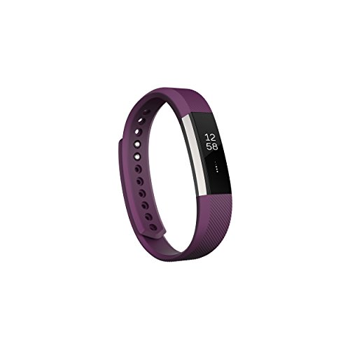 Book Cover Fitbit Alta Fitness Tracker, Silver/Plum, Small (5.5 - 6.7 Inch) (US Version)