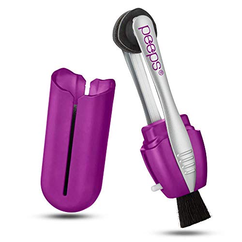 CarbonKlean Peeps Eyeglass Lens Cleaner - Efficient and Durable Carbon Microfiber Technology - Exclusively Used by NASA - 500 Uses (Injected Purple)