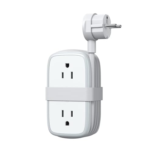 NTONPOWER Smart Power Strip Surge Protector 1700 Joule with Switch 4 Outlets 4 USB Ports and 5ft Long Extension Power Cord for Cable TV Personal Desk Home Office - White