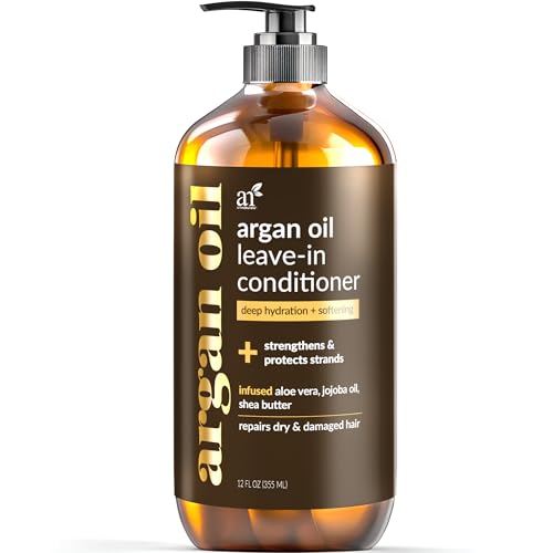 ArtNaturals Argan Oil Leave-In Conditioner - (12 Fl Oz / 355ml) - Made with Organic and Natural Ingredients - for All Hair Types â€“ Treatment for Damaged, Dry, Color Treated and Hair Loss