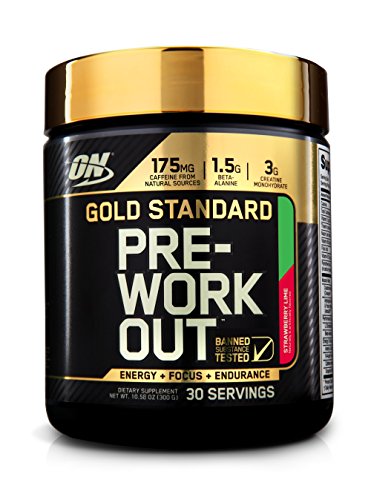 OPTIMUM NUTRITION Gold Standard Pre-Workout with Creatine, Beta-Alanine, and Caffeine for Energy, Keto Friendly, Strawberry Lime, 30 Servings