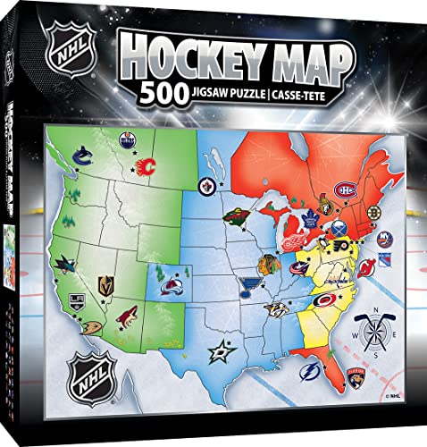 MasterPieces 11592 NHL Hockey Map, Black, One Size