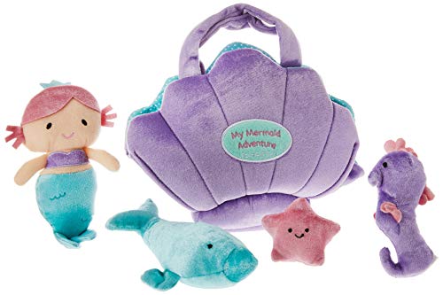 Book Cover Baby GUND Play Soft Collection, Mermaid Adventure 5-Piece Plush Playset with Rattle, Squeaker and Crinkle Plush Toys, Sensory Toy for Babies and Newborns, 8”