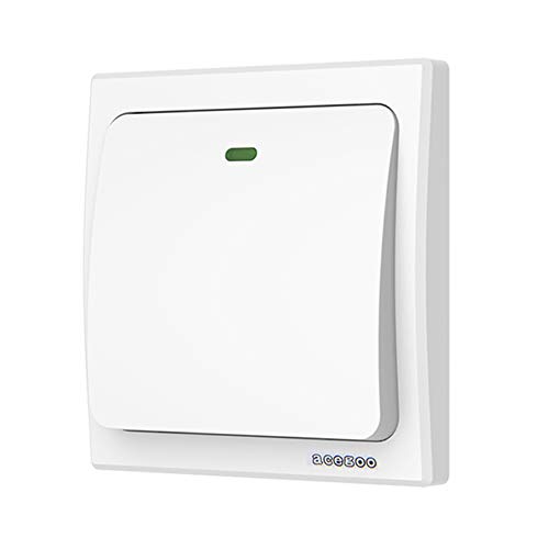 acegoo Kinetic Light Switch, Self-powered Transmitter No Wiring No Battery No WiFi Required, Work with Receiver Remote Control house Lighting & Appliances (Switch Only)