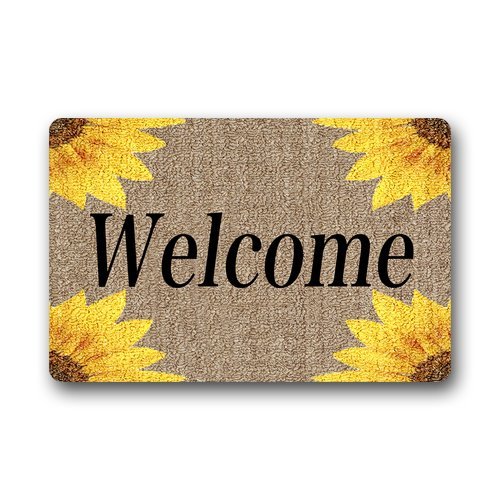 Doormat Machine-Washable Door Mat Sunflowers Indoor/Outdoor Decor Rug 30(L) x 18(W) Inch