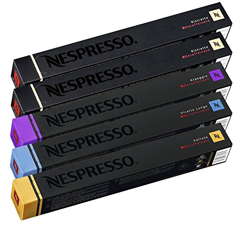 Book Cover 50 Nespresso OriginalLine Capsules: Decaffeinated Mixed Variety, 50 Count - ''NOT compatible with Vertuoline''