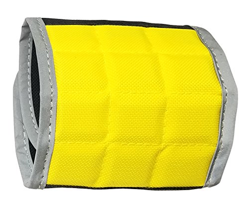 Book Cover BYKES Magnetic Wristband for Holding Screws, Nuts, Nails and Bolts | Super Strong Magnetic Tool Wristband for Men and Women | Extra Large Magnetic Wrist Tool Holder | Tool Gifts for Men | Yellow/Gray