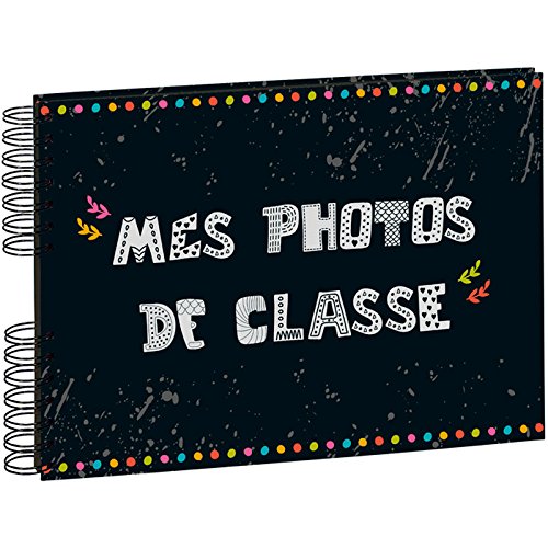 Exacompta - 16010E - Album Photos à Spirales pour Photos de Classe - 50 Pages Noires - 32 x 22 cm - Noir