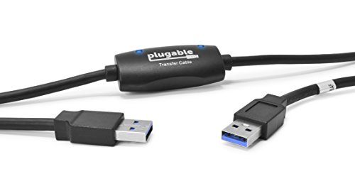 Book Cover Plugable USB 3.0 Transfer Cable, Unlimited Use, Transfer Data Between 2 Windows PC's, Compatible with Windows 10, 8.1, 8, 7, Vista, XP, Bravura Easy Computer Sync Software Included