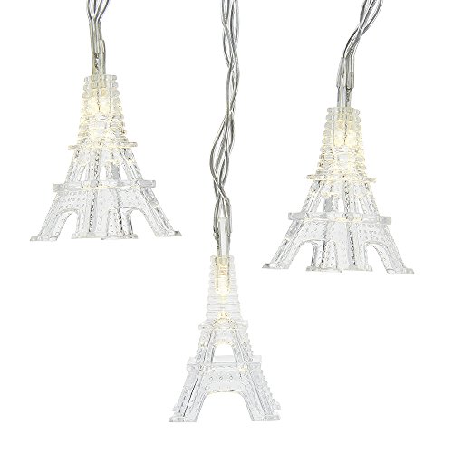 Book Cover Kurt Adler Battery-Operated Set of 10 Warm White Eiffel Tower Lights