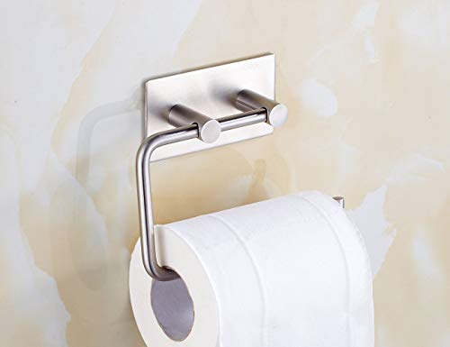 Xogolo self-Adhesive Toilet Paper roll Holder Wall Mount Adhesive Paper Towel Holder SUS304 Stainless Steel Brushed Finish Bathroom Towel Rack