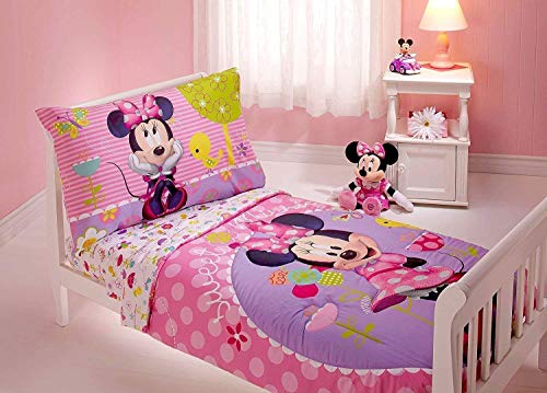 Book Cover Minnie Mouse 4 Piece Toddler Bedding Set