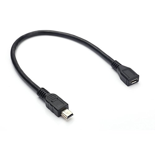 HENGSHENG wishacc USB 2.0 Mini B 5-Pin Male to Micro Female Adapter