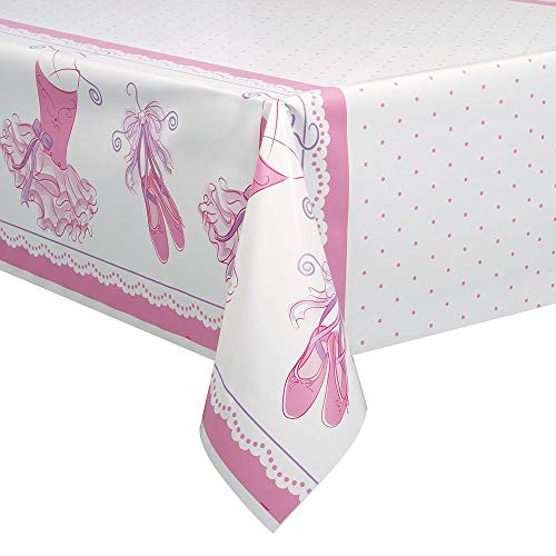 Unique Tutu Ballerina Plastic Tablecloth, 84" x 54", Multicolor -