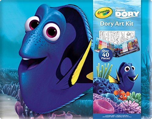 Book Cover Crayola Finding Dory Art Kit Art Gift for Kids 5 & Up, 42-Piece Set, Includes: Markers, Crayons, Colored Pencils & Coloring Pages in a Travel-Friendly Case