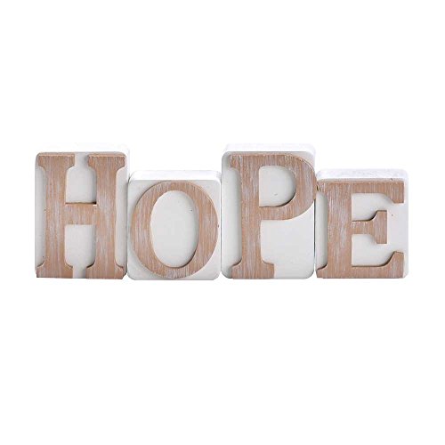 Hope Milk Paint White Milk Paint White 2.5 x 7 Wood Table Top Sign Plaque