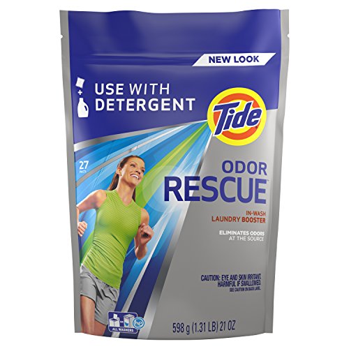 Book Cover Tide Odor Rescue In-Wash Laundry Booster Pacs, 27 Count per pack, 21 Ounce (37000962243)