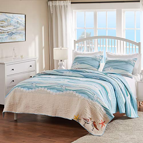 Book Cover Greenland Home Maui Quilt Set, 3-Piece Full/Queen, Multi