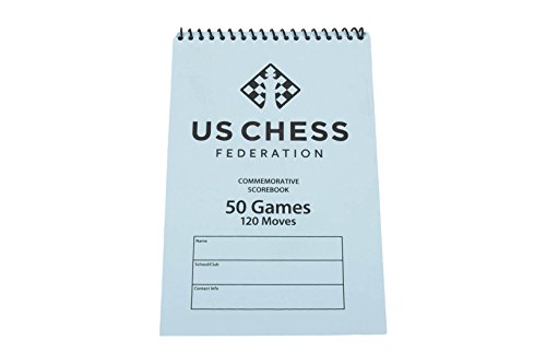 The House of Staunton US Chess Federation Blue - US Chess Federation Commemorative Spiral Chess Scorebook (120 Moves/Game)