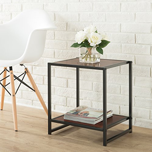 Book Cover Zinus Priyanka Modern Studio Collection 15 Inch Square Side Table / End Table / Coffee Table