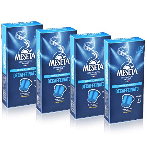 Book Cover Meseta 40 Decaffeinated capsule compatible with Nespresso machine