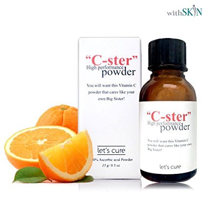 Book Cover Let's Cure C-Ster High Performance Whitening 100% Vitamin C Powder, 15 Gram