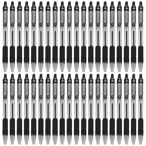 Zebra Z-Grip Retractable Ballpoint Pen 1.0mm Point Size Black Ink 40 Pack