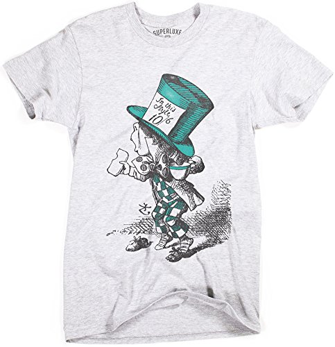 Superluxe Clothing Mens Mad Hatter Vintage Style Alice in Wonderland T-Shirt