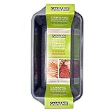 casaWare Loaf Pan 9 x 5-Inch Ceramic Coated Non-Stick (Silver Granite)