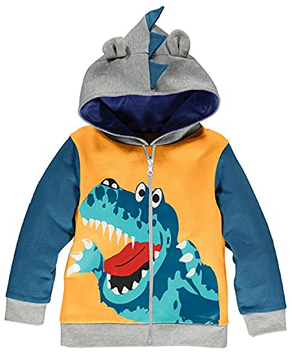 Kids Dinosaur Jackets Animal Christmas Hoodies Stitching Coat For Toddler Boys Clothes 3-4 Years