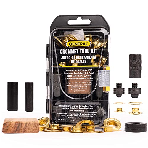 General Tools 81264 Tool, Assorted, Multi Grommet Kit, 3/8" and 1/2"