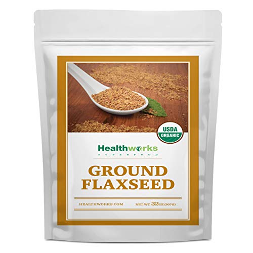 Book Cover Healthworks Flax Seed Ground Powder Cold Milled Raw Organic (32 Ounces / 2 Pounds) | All-Natural | Contains Protein, Fiber, Omega 3 & Lignin/Lignan | Smoothies, Coffee, Shakes & Oatmeal