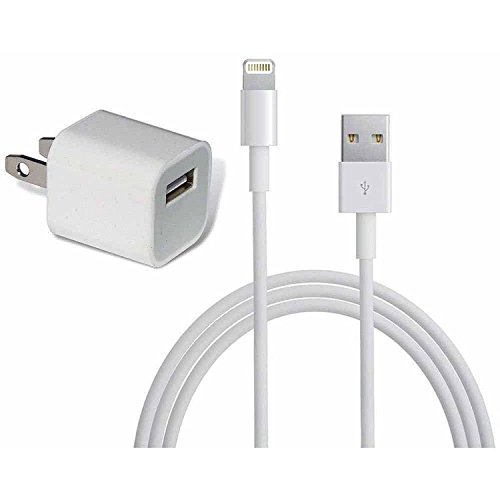 Apple 5W USB Power Adapter plus 1m Lightning Cable for iPhone 5/5c/5s/6/6 Plus, Bundle of 2 (Renewed)