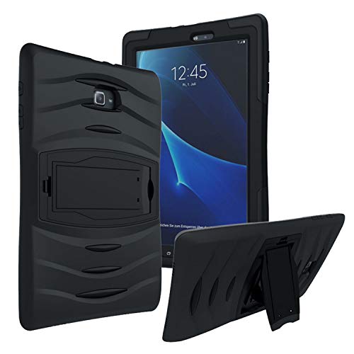KIQ Galaxy Tab E 9.6" SM-T560 Case, Shockproof Heavy Duty Military Armor Hybrid Case Cover Rugged Impact Drop Protection for Samsung Galaxy Tab E 9.6 T560 T560NU T560NZ T567 (Black)