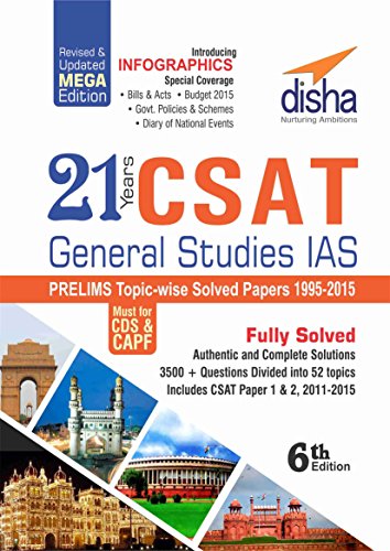 21 Years CSAT General Studies IAS Prelims Topic-wise Solved Papers (1995-2015) 6th Edition