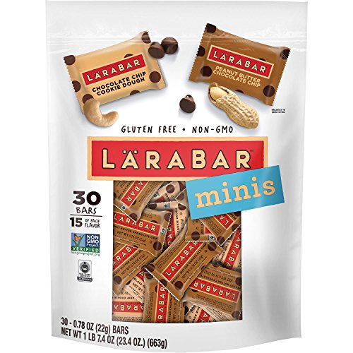 Larabar Minis Fruit and Nut Bars, Peanut Butter Chocolate Chip Cookie, 30 Count