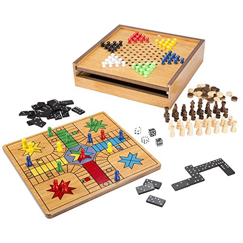 Book Cover 7-in-1 Combo Game with Chess, Ludo, Chinese Checkers & More