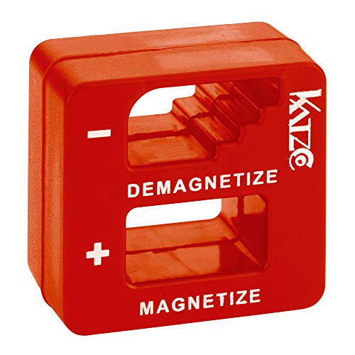 Katzco Red Precision Demagnetizer/Magnetizer - For Screwdrivers, Small Tools, Small and Big Screws, Drills, Drill Bits, Sockets, Nuts, Bolts, Nails And Construction Tools