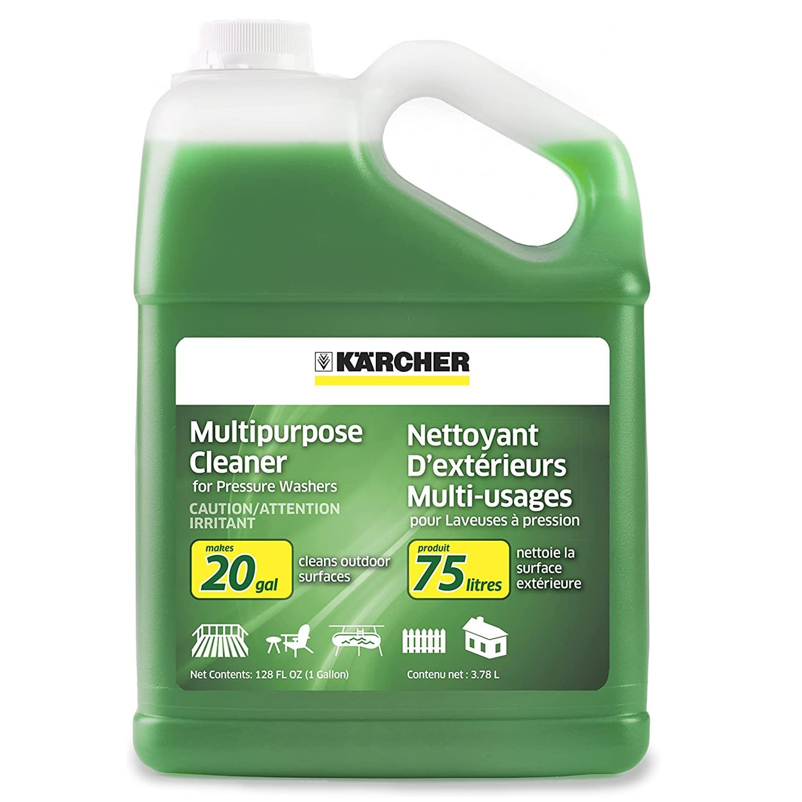 Kärcher - Pressure Washer Multi-Purpose Cleaning Soap Concentrate – For All Outdoor Surfaces – 1 Gallon 1 Gallon Multi Detergent Soap Concentrate