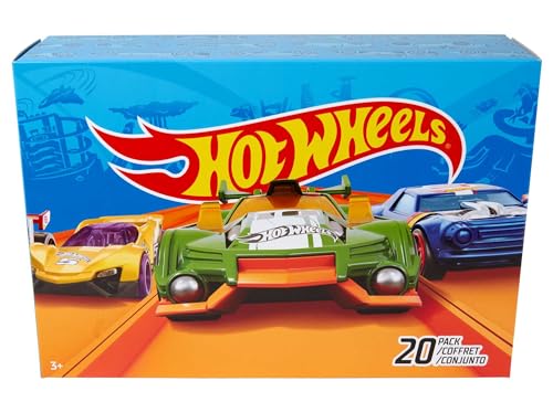 Book Cover Hot Wheels Set of 20 Toy Cars & Trucks in 1:64 Scale, Collectible Vehicles (Styles May Vary) 20-Pack