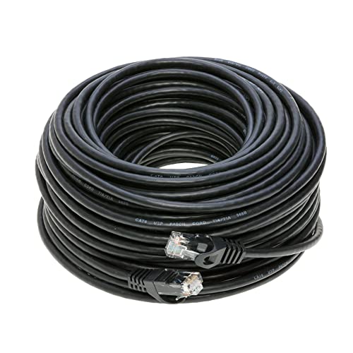 Cables Direct Online 200ft Black Cat5e Ethernet Network Patch Cable Internet Wire for Modem, Router, Pc, TV, Consoles