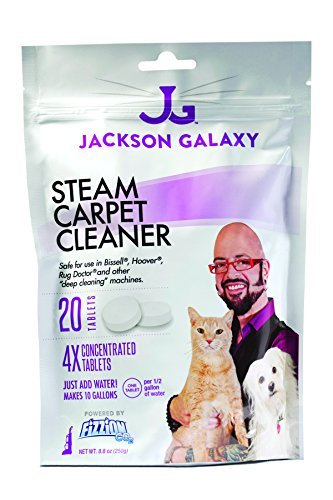 Jackson Galaxy Steam Cleaner (20 Tablets) Carpet Stain Remover, Odor Neutralizer & Upholstery Cleaner Makes 10 Gallons